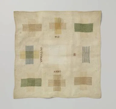 RECORD DATE NOT STATED  Stop patch of multicolored silk on cotton mousseli... Stock Photos