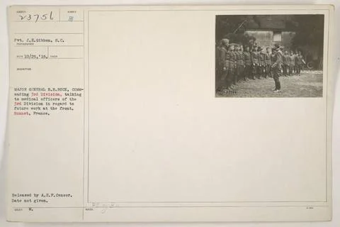 RECORD DATE NOT STATED  A.S.T.P: 23756 -- Private J.E. Gibbon, S.C. is see... Stock Photos