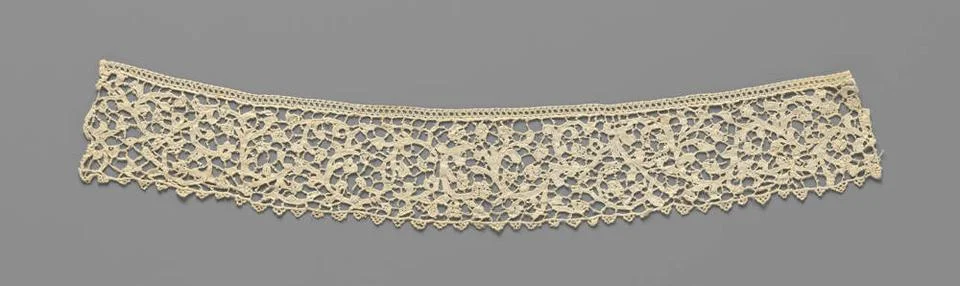 RECORD DATE NOT STATED  Strip of needle side with C-shaped tendrils, anony... 스톡 사진