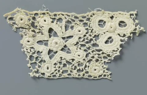 RECORD DATE NOT STATED  Strip crocheted side with five -pointed stars and ... 写真素材