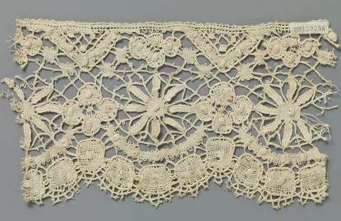 RECORD DATE NOT STATED  Strip bobbin with flour with pointed flower leaves... 写真素材