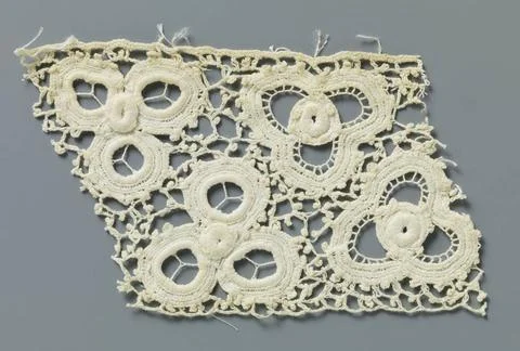 RECORD DATE NOT STATED  Strip crocheted side with five -pointed stars and ... 写真素材