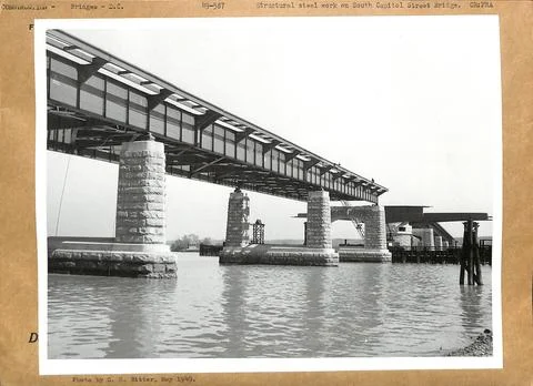 RECORD DATE NOT STATED Structural Steel Work on South Capitol Street Bridg... Stock Photos