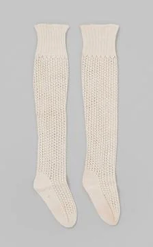 RECORD DATE NOT STATED  Study knitted white cotton, scaly pattern, with wi... Stock Photos