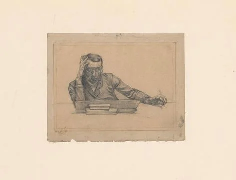 RECORD DATE NOT STATED  Study for graphics self -portrait ; Care, Ignacy (... Stock Photos