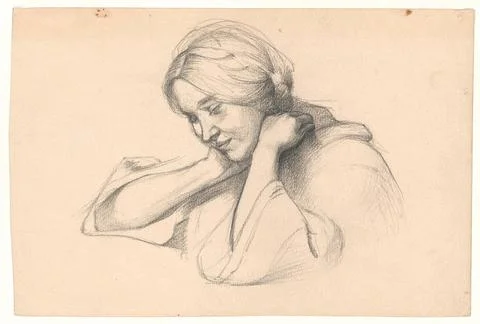 RECORD DATE NOT STATED  A study for graphics Akworphor. Portrait of Zofia ... Stock Photos