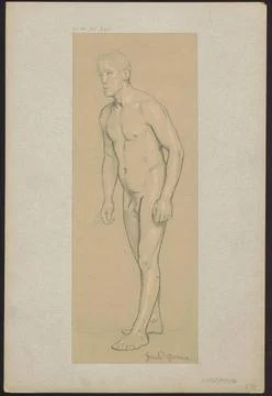 RECORD DATE NOT STATED  Study of the naked man; Thoma, Hans (1839-1924); 1... Foto stock