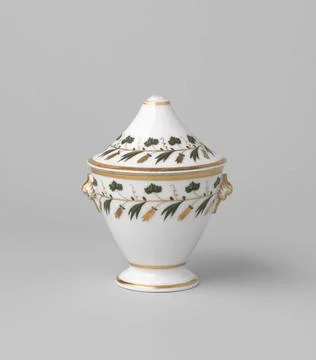 RECORD DATE NOT STATED  Sugar bowl with a foliate scroll, La Courtille Par... Stock Photos