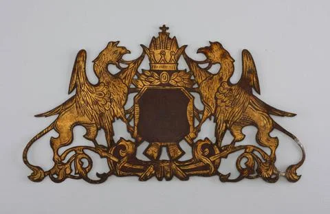 RECORD DATE NOT STATED Support For A Monogram (possibly Germany); gilded,p... Foto stock