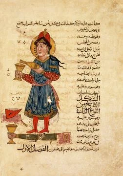 RECORD DATE NOT STATED Syria: Machine for pouring wine, from al Jazari s B... Stock Photos