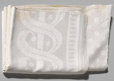 RECORD DATE NOT STATED  Tablecloth with a flower pattern, anonymous, c. 18... Stock Photos