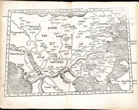 RECORD DATE NOT STATED Tabula IX Europae. Map of the southern Balkan Penin... Stock Photos