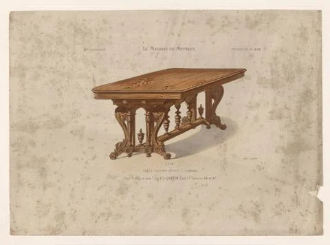 RECORD DATE NOT STATED  Tafel, anonymous, after Victor LÃ on Michel QuÃ ti. 库存照片