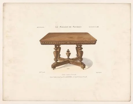RECORD DATE NOT STATED  Tafel, anonymous, after Victor LÃ on Michel QuÃ ti. 库存照片