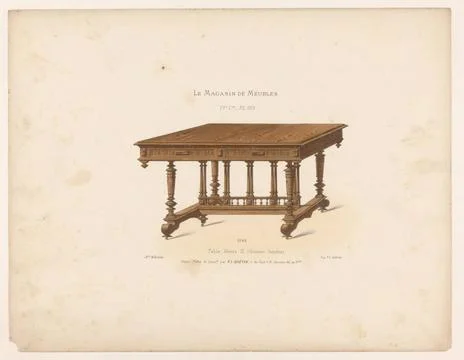 RECORD DATE NOT STATED  Tafel, anonymous, after Victor LÃ on Michel QuÃ ti. 库存照片