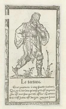 RECORD DATE NOT STATED  Tartaanders Man, Francois Desprez, 1562 print Pari... 스톡 사진