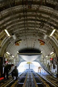 RECORD DATE NOT STATED  Teams peform Orion Parachute Test Vehicle (PTV) lo... Stock Photos