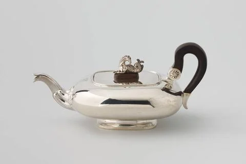 RECORD DATE NOT STATED  Teapot, belonging to tea set, rounded rectangular,... Stock Photos