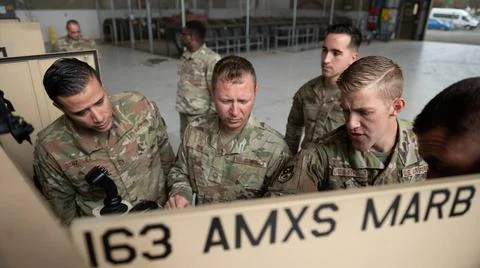 RECORD DATE NOT STATED Tech. Sgt. Van Wyhe assigned to the 163D Maintenanc... Stock Photos