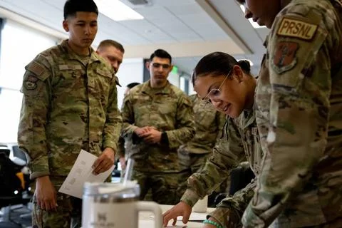 RECORD DATE NOT STATED  Tech. Sgt. Deja Grant, a 163d Force Support Squadr... Stock Photos