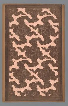 RECORD DATE NOT STATED  Template with cloud pattern, Anonymous, 1800 - 190... Foto stock