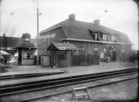 RECORD DATE NOT STATED Temporary new station building Copyright: xpiemagsx... Fotos de archivo