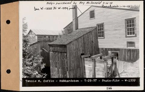 RECORD DATE NOT STATED Tennie M. Coffin, mill, Hubbardston, Mass., Jul. 29... Stock Photos