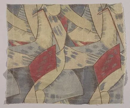 RECORD DATE NOT STATED Textile, Amenophis Pattern Attributed to Roger Fry ... Fotos de archivo