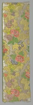RECORD DATE NOT STATED Textile (Russia); silk, metallic thread Copyright: ... Stock Photos