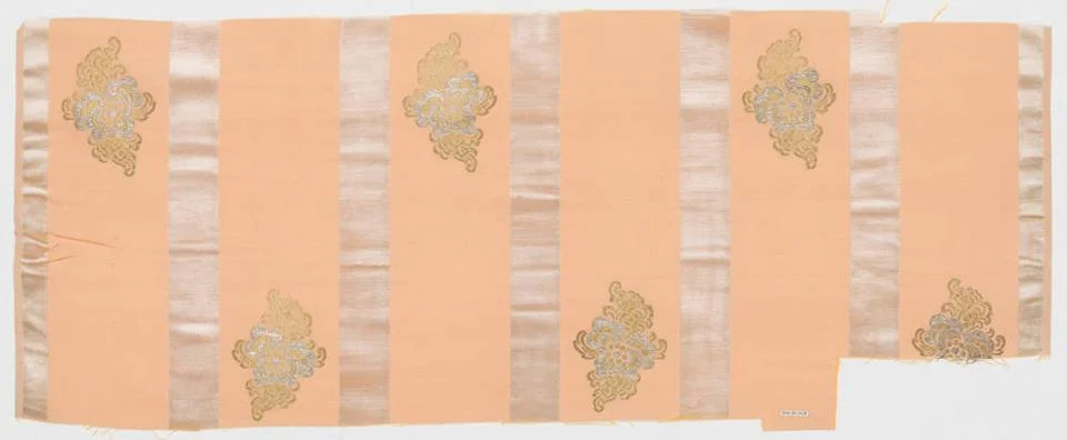 RECORD DATE NOT STATED Textile (France); silk, metallic thread; Anonymous ... Stock Photos