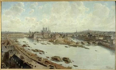 RECORD DATE NOT STATED  Theodor Hoffbauer (born in 1839). Panoramic view o... Stock Photos