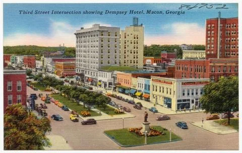 RECORD DATE NOT STATED Third Street intersection, showing Dempsey Hotel, M... Stock Photos