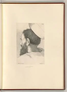 RECORD DATE NOT STATED  Thomas Patch (Engraver) Head of an apostle in prof... Fotos de archivo