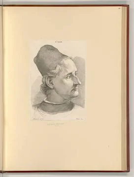 RECORD DATE NOT STATED  Thomas Patch (Engraver) Head of a man with high co... Fotos de archivo