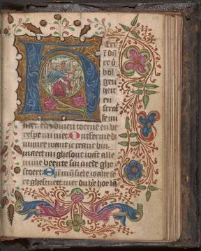 RECORD DATE NOT STATED  Tidal book with seven -historized initials where e... Foto stock