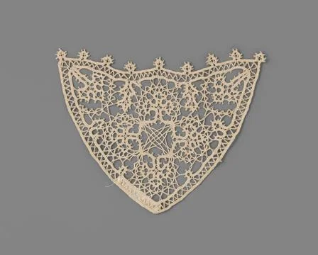 RECORD DATE NOT STATED  Tie slip from bobbin, triangular in shape, anonymo... 库存照片