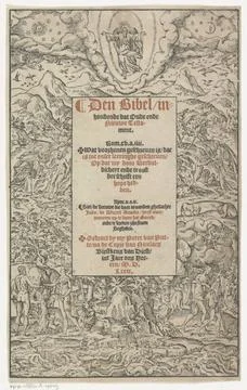 RECORD DATE NOT STATED  Title page for: the Bible containing that old ende... 写真素材