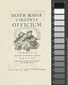 RECORD DATE NOT STATED  Title print with God the Father on a cloud with pu... Stock Photos