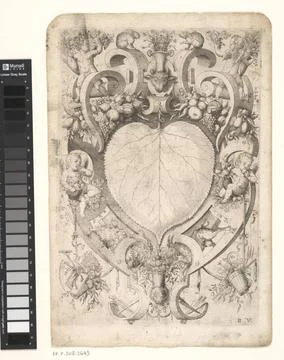RECORD DATE NOT STATED  Title page with Cartouche Earth, Jost Amman, After... Stock Photos