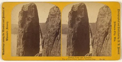 RECORD DATE NOT STATED Top of First Pillar, head of Terrible Crag. Devil s... Stock Photos