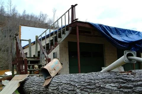 RECORD DATE NOT STATED Tornado - Logan, W. Va. , March 8, 2012 After torna... Stock Photos