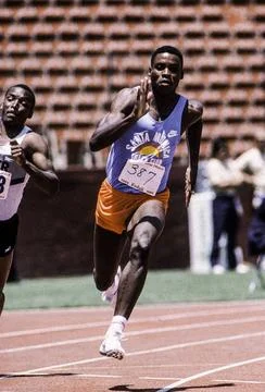 RECORD DATE NOT STATED Track and Field Carl Lewis Carl Lewis (USA) competi... Stock Photos