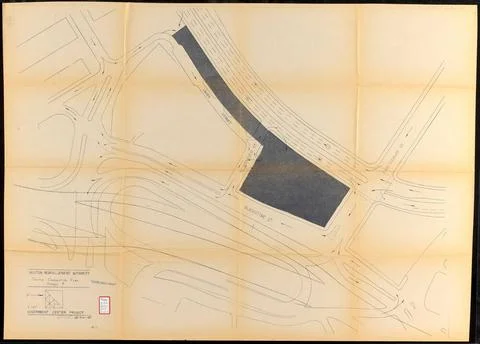 RECORD DATE NOT STATED Traffic circulation plan parcel 7 : Government Cent... Stock Photos