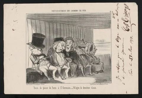 RECORD DATE NOT STATED Train de plasir de Paris Ã St.-Germain.... HonorÃ D. Stock Photos