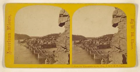 RECORD DATE NOT STATED Train tressle, Watkins Glen. William M. Chase (Amer... Stock Photos