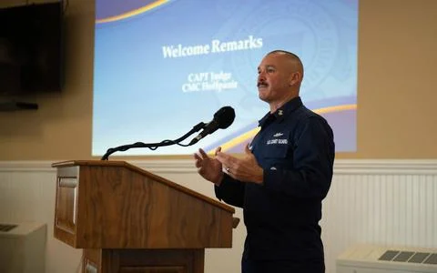 RECORD DATE NOT STATED Training Center Cape May s Command Master Chief Pet... Stock Photos