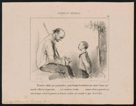 RECORD DATE NOT STATED Tu ments (sic), enfant, par gourmandise, jeune homm... Stock Photos
