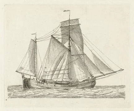 RECORD DATE NOT STATED  TweeMaster with sloop on board, Gerrit Groenewegen... Stock Photos