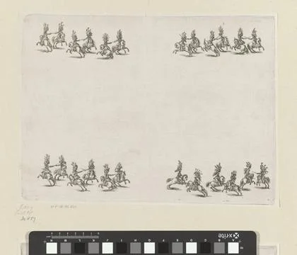 RECORD DATE NOT STATED  Twenty -four riders on horseback in a pattern, Ste... Foto stock