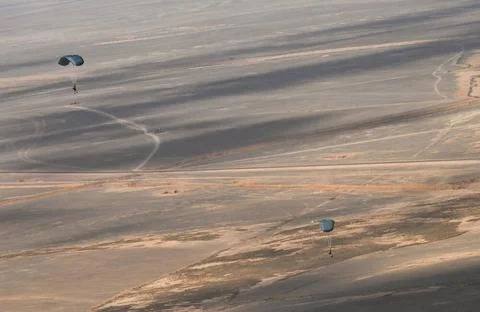 RECORD DATE NOT STATED Two U.S. Air Force pararescuemen, assigned to the 5... Stock Photos